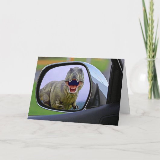 FUNNY DINOSAUR BIRTHDAY KAART (Voorkant)