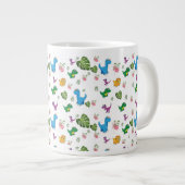 Funny Dinosaur bladeren Grote Koffiekop (Voorkant rechts)