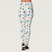 Funny Dinosaur, bladeren Leggings (Achterkant)