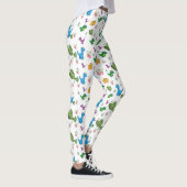 Funny Dinosaur bladeren Leggings (Rechts)