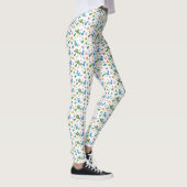Funny Dinosaur bladeren Leggings (Rechts)