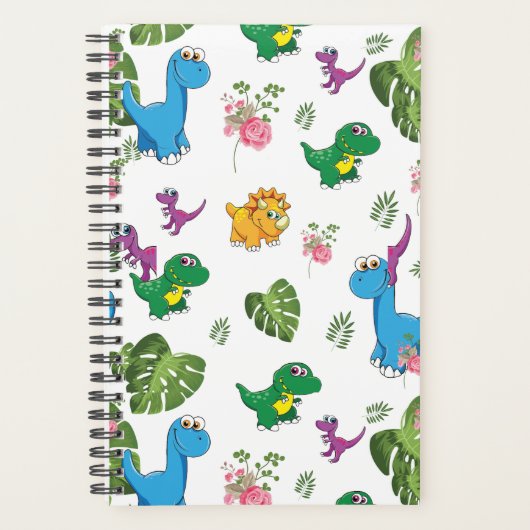 Funny Dinosaur, bladeren Planner (Voorkant)