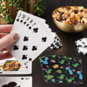 Funny Dinosaur, bladeren Pokerkaarten (Insitu)