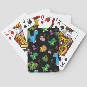 Funny Dinosaur, bladeren Pokerkaarten