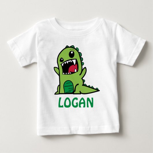Funny dinosaur cartoon met naam (Voorkant)