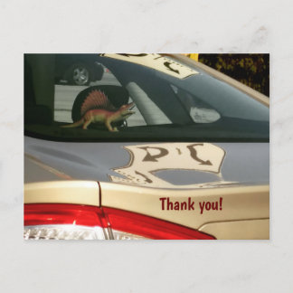 Funny Dinosaur Dank u Briefkaart