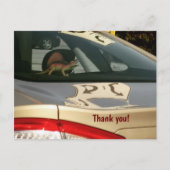 Funny Dinosaur Dank u Briefkaart (Voorkant)