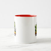 Funny Dinosaur Deadline Coffee Mug Tweekleurige Koffiemok (Center)