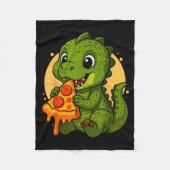 Funny Dinosaur Eating Zza Graphic Boys Girls Dinos Fleece Deken (Voorkant)