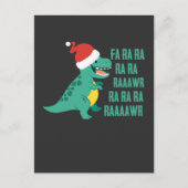 Funny Dinosaur Fa Ra Rawr Kerstmis TRex-mas Briefkaart (Voorkant)