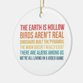 Funny Dinosaur Flat Earth Alien complottheorie Keramisch Ornament (Links)