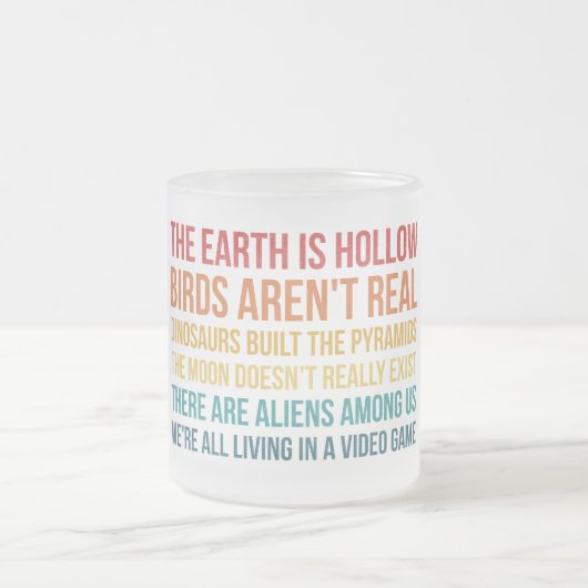 Funny Dinosaur Flat Earth Alien complottheorie Matglas Koffiemok (Center)