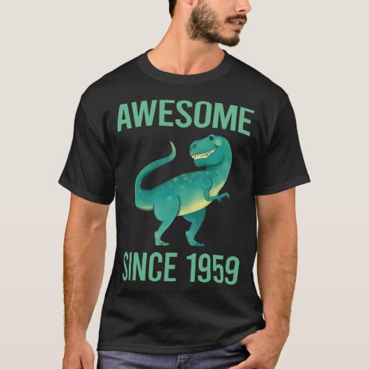 Funny Dinosaur - Geweldige sinds 1959 T-shirt (Voorkant)