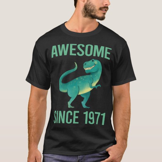 Funny Dinosaur - Geweldige sinds 1971 T-shirt (Voorkant)