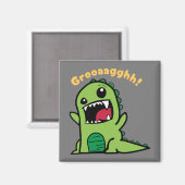 Funny Dinosaur Grooaagghh - Funny Little Dinosaur Magneet (Voorkant / Achterkant)