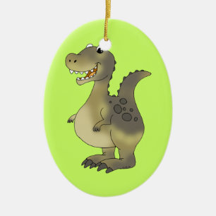 Funny dinosaur keramisch ornament