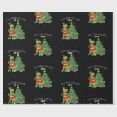 Funny Dinosaur Kerstmis is de Seizoennaughty Cadeaupapier (Vlak)