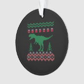 Funny Dinosaur Kerstmis Ornament (voorkant)