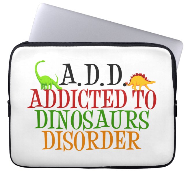 Funny Dinosaur Laptop Sleeve (Voorkant)
