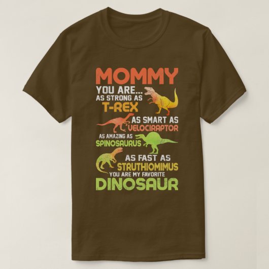 Funny Dinosaur mam Distress Style Moederdag Gi T-shirt (Design voorkant)