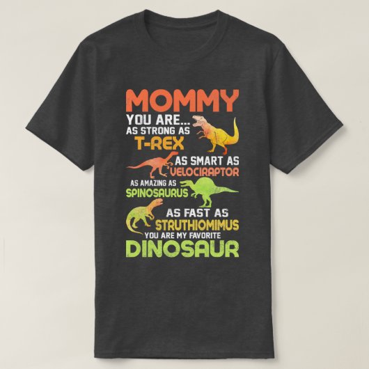 Funny Dinosaur mam Distress Style Moederdag Gi T-shirt (Design voorkant)