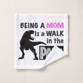 Funny Dinosaur Mam is een Walk in het Park Bad Handdoek (Wasdoekje)