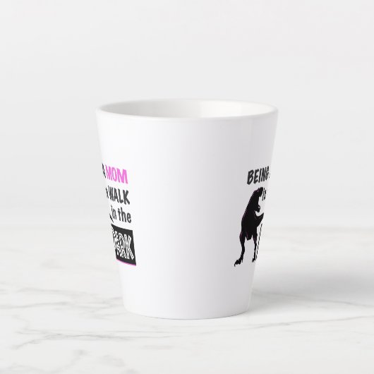Funny Dinosaur Mam is een Walk in het Park Latte Mok (Voorkant)