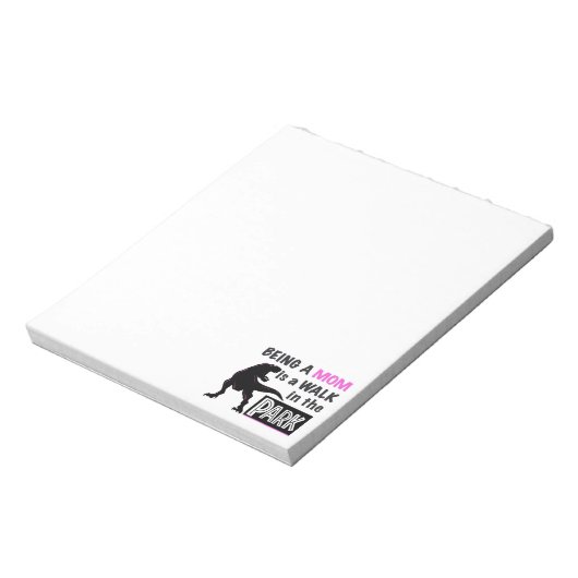 Funny Dinosaur Mam is een Walk in het Park Notitieblok (Linkerzijde)