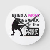 Funny Dinosaur Mam is een Walk in het Park Ronde Klok (Voorkant)