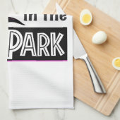 Funny Dinosaur Mam is een Walk in het Park Theedoek (Quarter Fold)