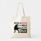 Funny Dinosaur Mam is een Walk in het Park Tote Bag (Achterkant)