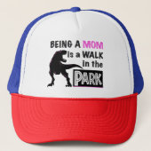 Funny Dinosaur Mam is een Walk in het Park Trucker Pet (Voorkant)