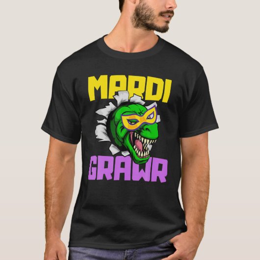 Funny Dinosaur Mardi Gras Costume Essential T-shirt (Voorkant)