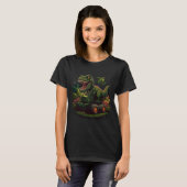 Funny Dinosaur neemt Monster Truck Joyride T-shirt (Voorkant volledig)
