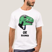 Funny Dinosaur OK Boomer T-shirt (Voorkant)