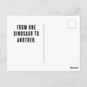 Funny Dinosaur Old Age Birthday Briefkaart (Achterkant)