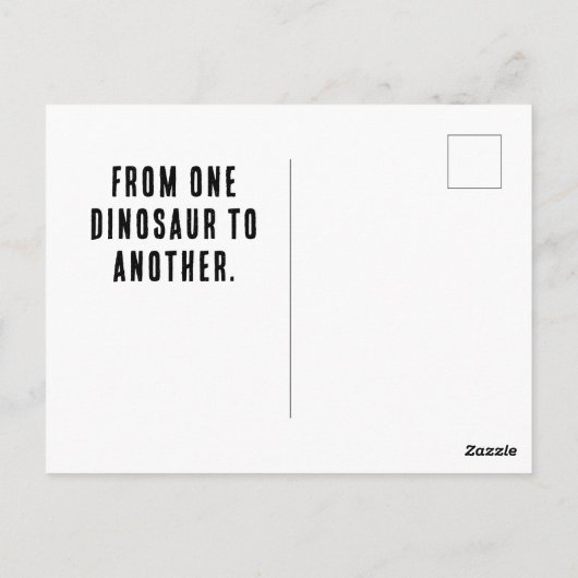 Funny Dinosaur Old Age Birthday Briefkaart (Achterkant)