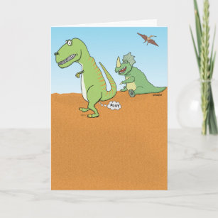 Funny Dinosaur Old Fart Birthday Kaart