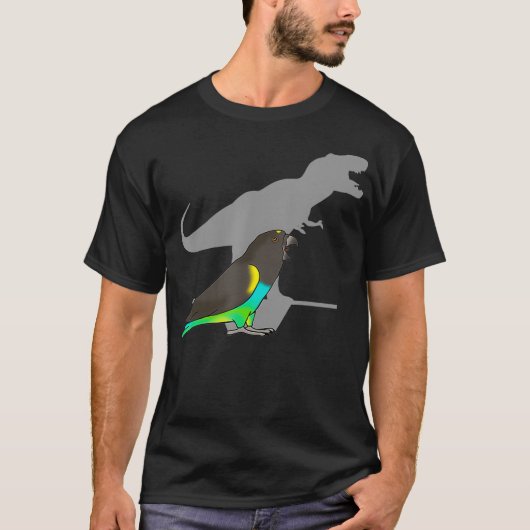Funny Dinosaur Parrot T-rex Meyers Parrot Birb T-shirt (Voorkant)