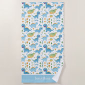 Funny Dinosaur Pattern kids summer Strandlaken (Voorkant)