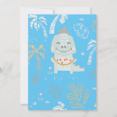 Funny Dinosaur Roar Kids Birthday Party Kaart (Achterkant)