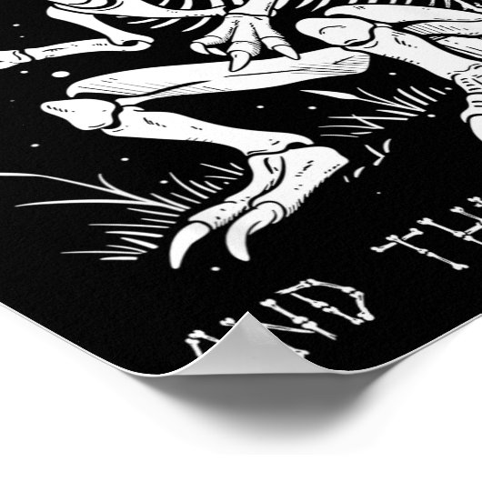 Funny Dinosaur Skeleton Costume Goth Men Women Hal Poster (Hoek)