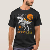 Funny Dinosaur Spookysaurus Candy Corn Halloween T T-shirt (Voorkant)