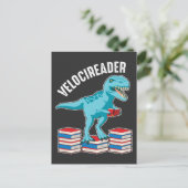 Funny Dinosaur Student Briefkaart (Staand voorkant)
