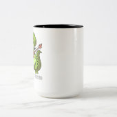 Funny Dinosaur T-Rex haat gitaarafstempeling Tweekleurige Koffiemok (Center)