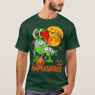 Funny dinosaur t rex mummy pomkin halloween for K T-shirt
