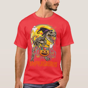 Funny Dinosaur T rex Mummy Pumpkin Halloween voor T-shirt