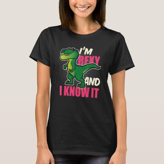 Funny Dinosaur T rex voor kinderen, jongeren en vo T-shirt (Voorkant)