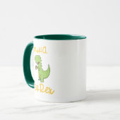 Funny Dinosaur Tea Rex Tyrannosaurus Birthday Mok (Voorkant links)