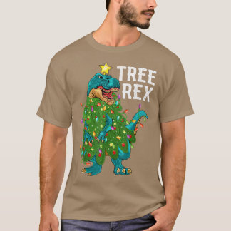 Funny Dinosaur Tree re Xmas lampjes T re Dinosaur  T-shirt
